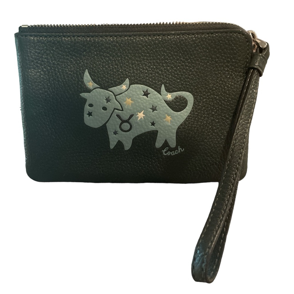 Coach Zip Wristlet Taurus Zodiac